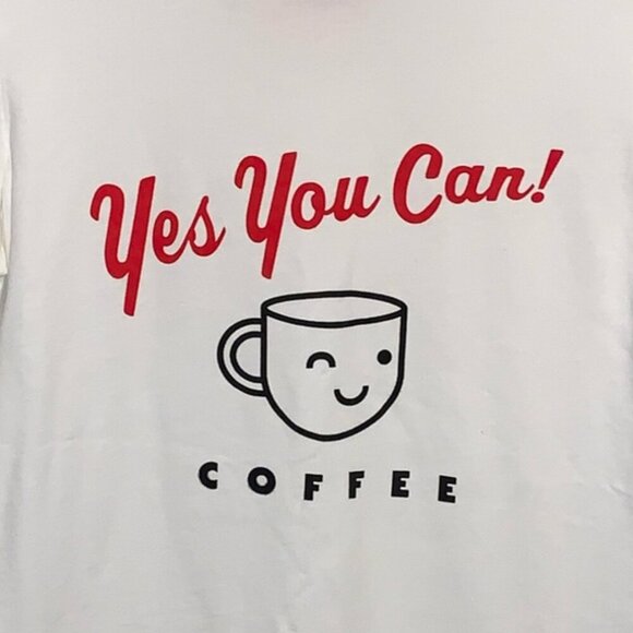 Ban.do Yes You Can! Coffee Retro T-shirt Size Small - Picture 4 of 7